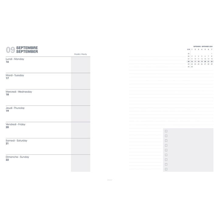 Quo Vadis - 2026-2027 Agenda - Weekly Planner Note 21