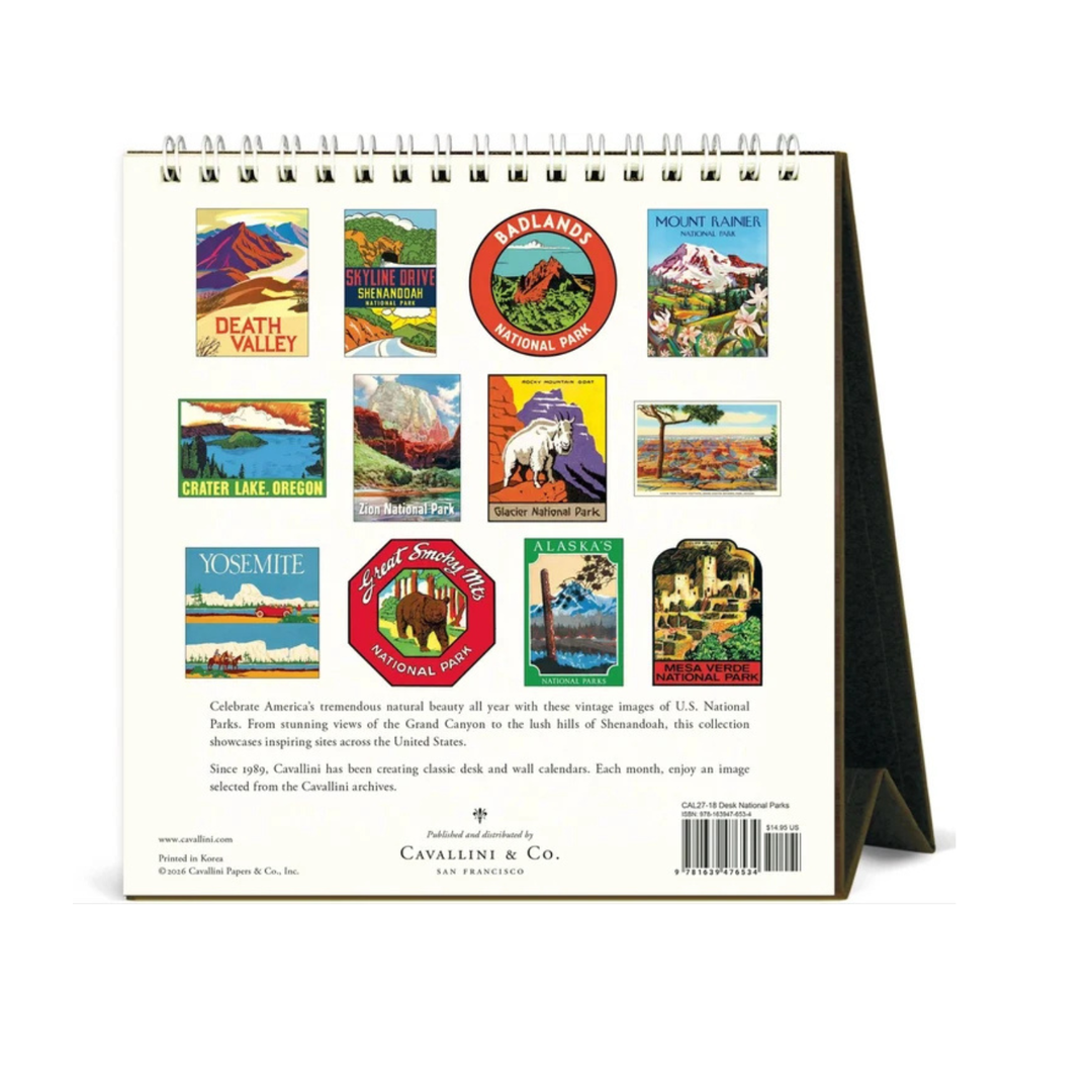 Cavallini & Co - 2027 Desk Calendar - National Parks