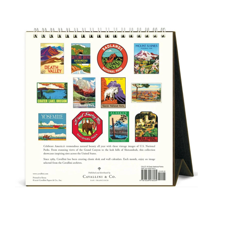 Cavallini & Co - 2027 Desk Calendar - National Parks