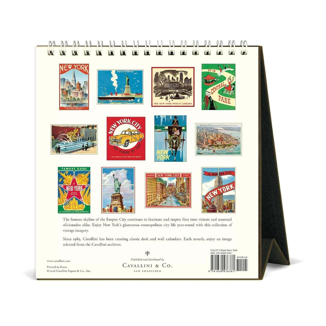 Cavallini & Co - 2027 Desk Calendar - New York