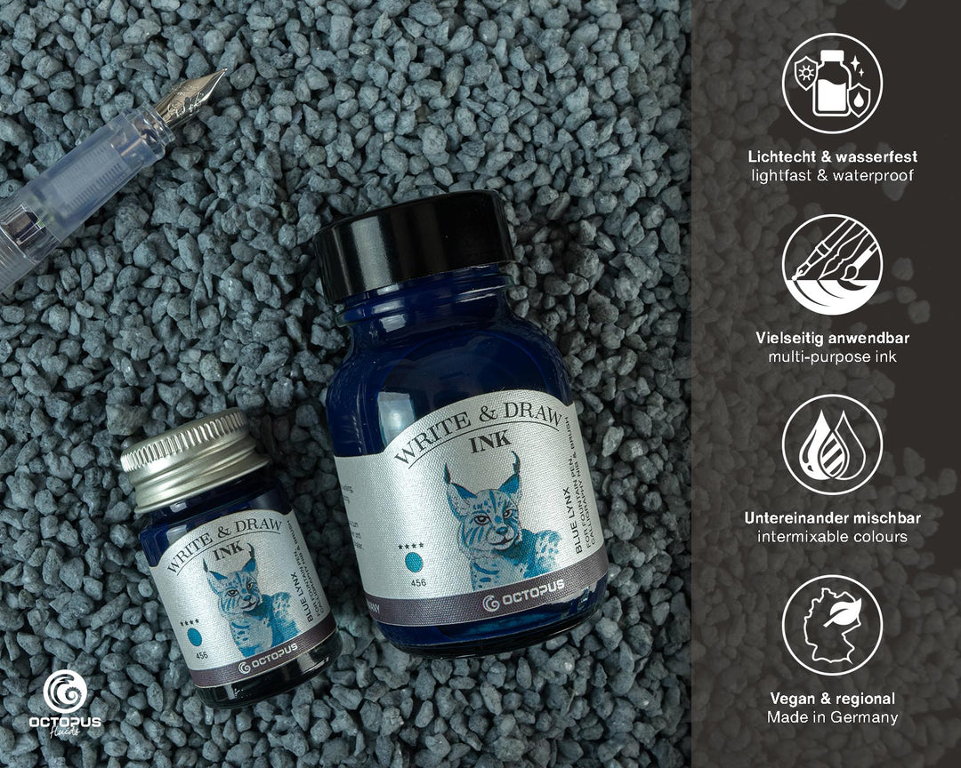Octopus Fluids - Write & Draw Ink 50ml - 456 Blue Lynx