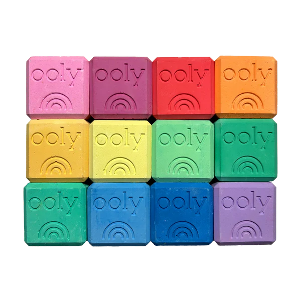 Ooly - Chalk-O-Rama - Block Sidewalk Chalk - Set of 12
