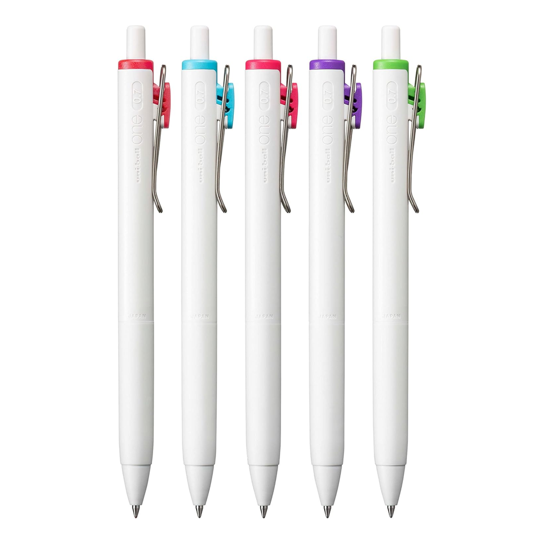 UNIBALL - ONE Retractable Gel Ink Pen 0.7mm (Pack of 5)