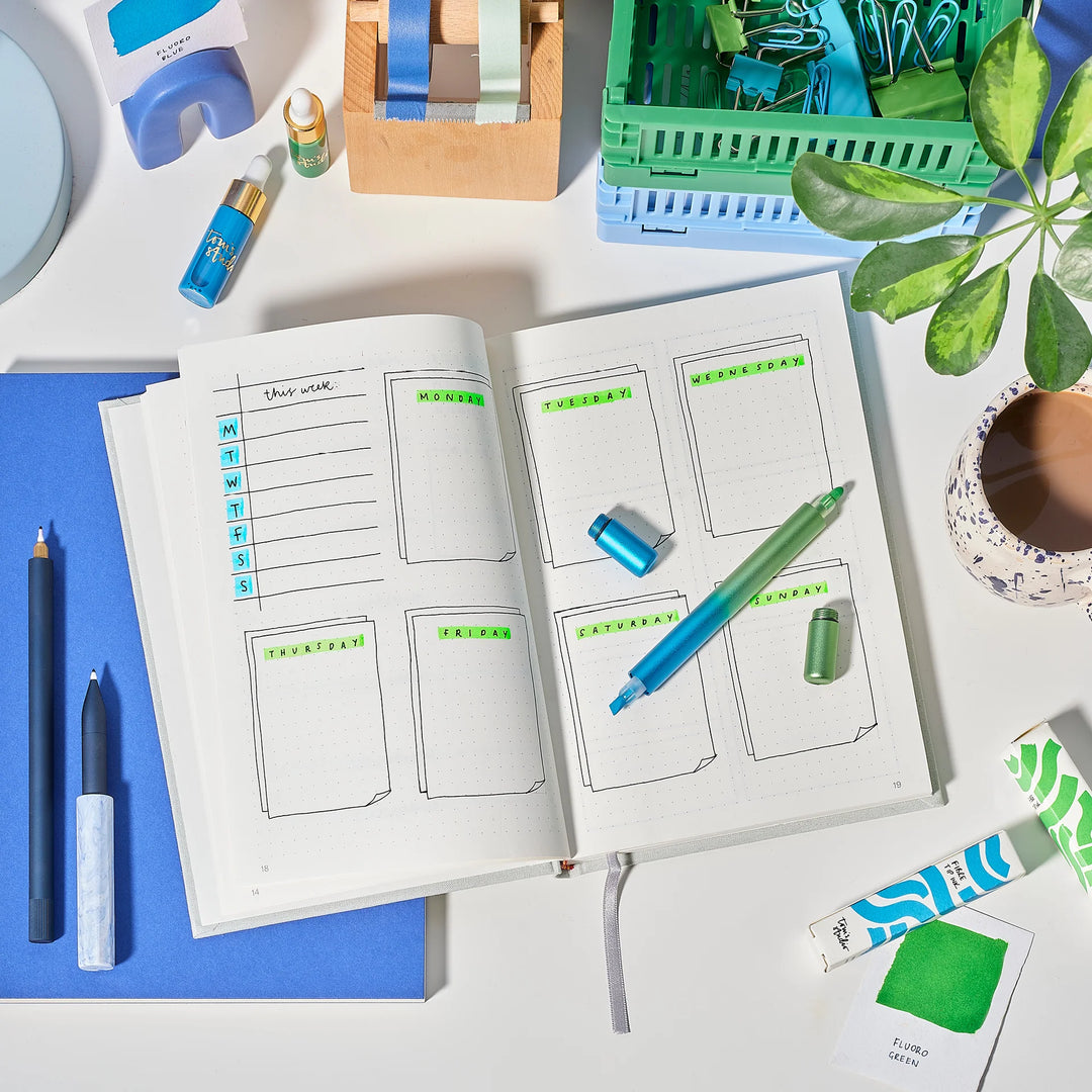 Tom's Studio - Ori Refillable Highlighter - Blue & Green