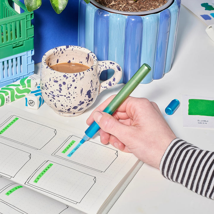 Tom's Studio - Ori Refillable Highlighter - Blue & Green