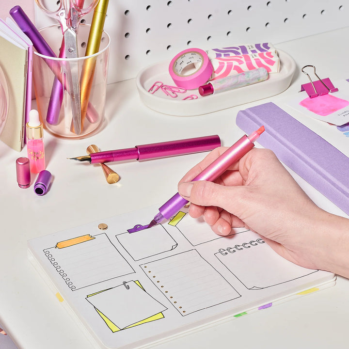 Tom's Studio - Ori Refillable Highlighter - Purple & Pink