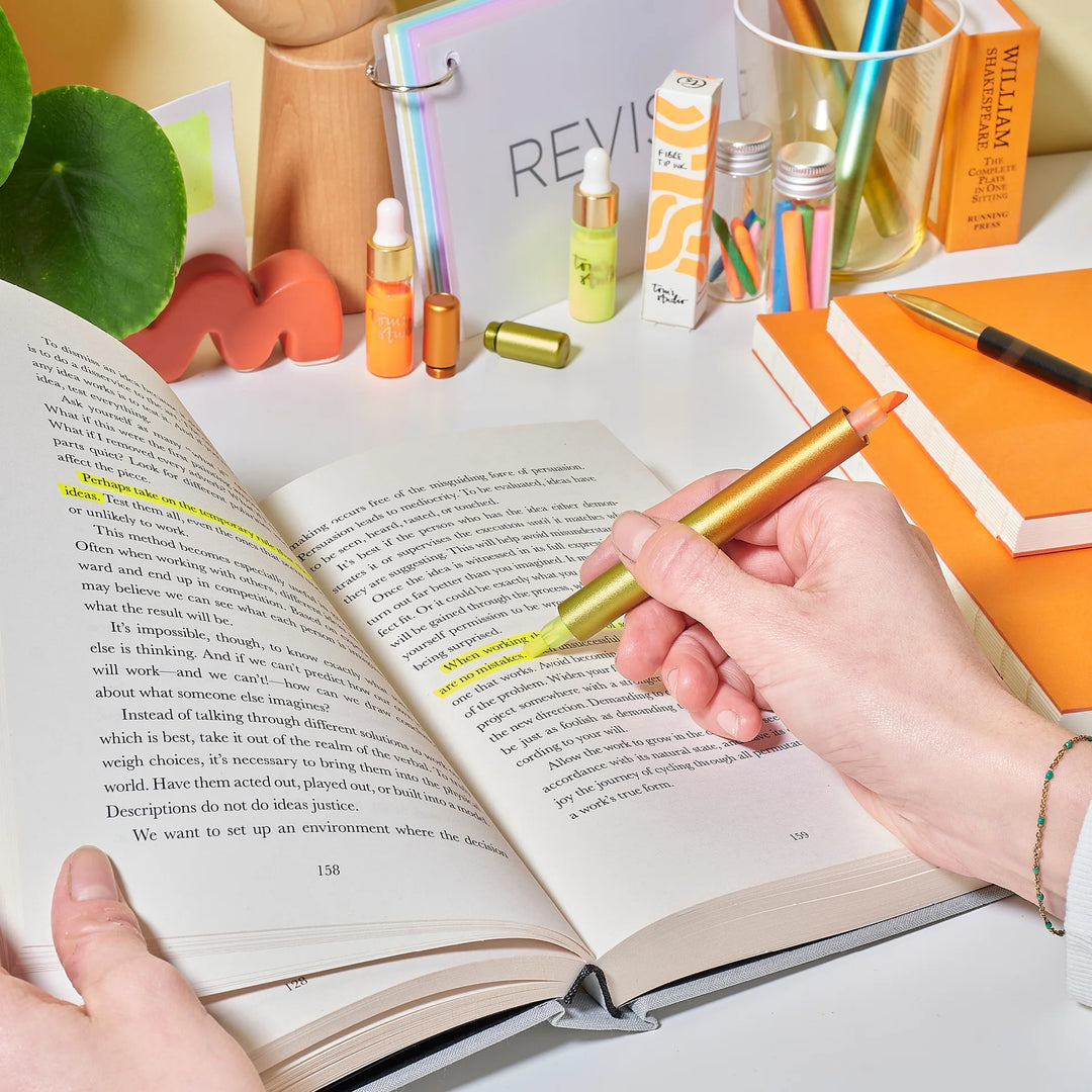 Tom's Studio - Ori Refillable Highlighter - Orange & Yellow