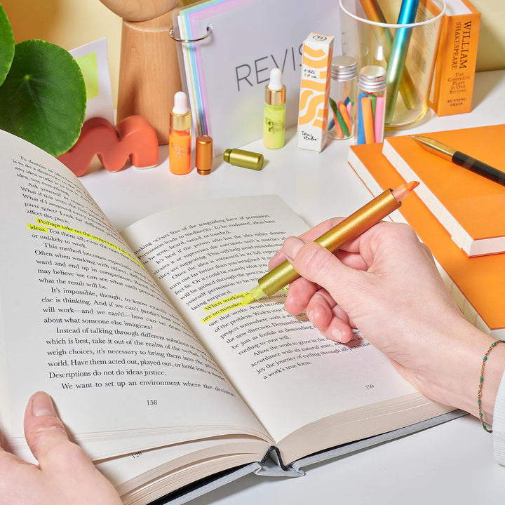 Tom's Studio - Ori Refillable Highlighter - Orange & Yellow