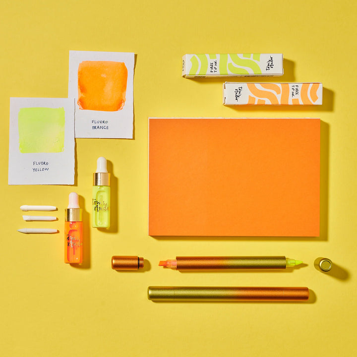 Tom's Studio - Ori Refillable Highlighter - Orange & Yellow