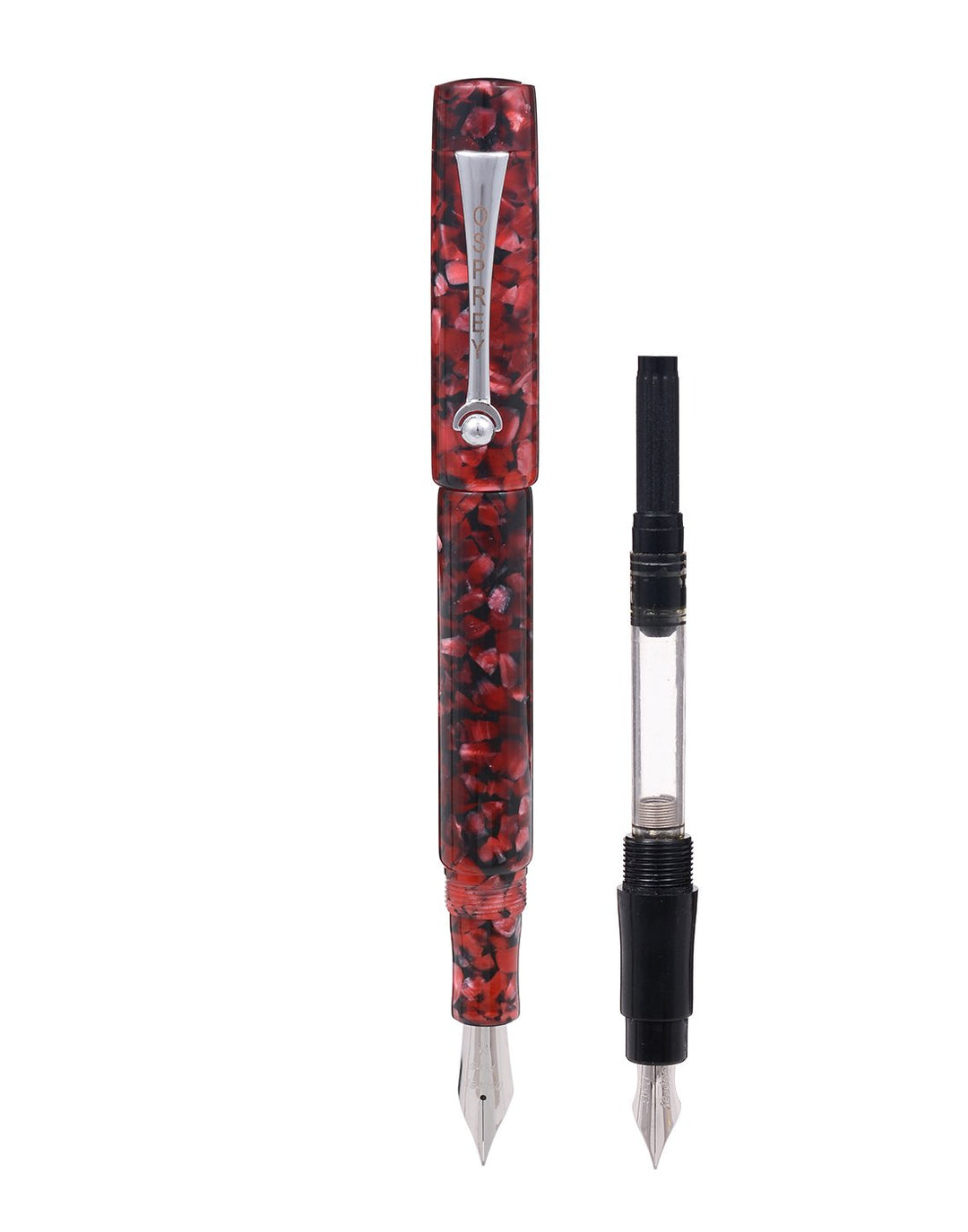 OSPREY PENS - MILANO Fountain Pen "Red Japser" With Standard And Flex Nib Options - Buchan's Kerrisdale Stationery