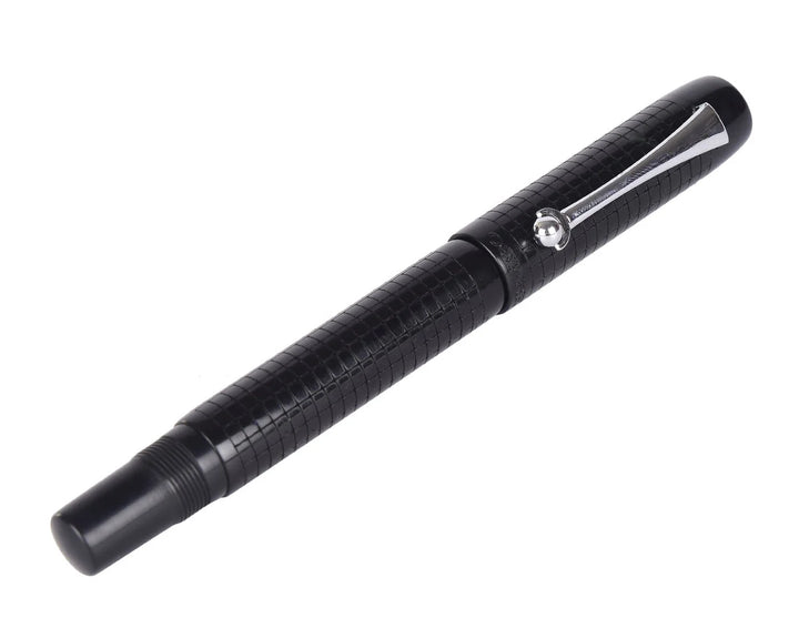 Osprey Pens - Milano Fountain Pen Body - Black Chased Ebonite (Nib Not Included)
