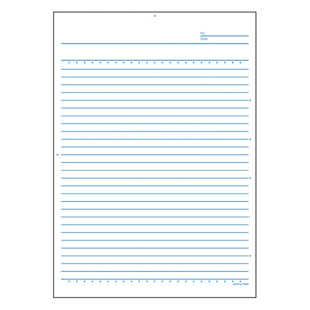 Maruman - B5 Loose Leaf Paper - 7mm Ruled Report Paper Pad