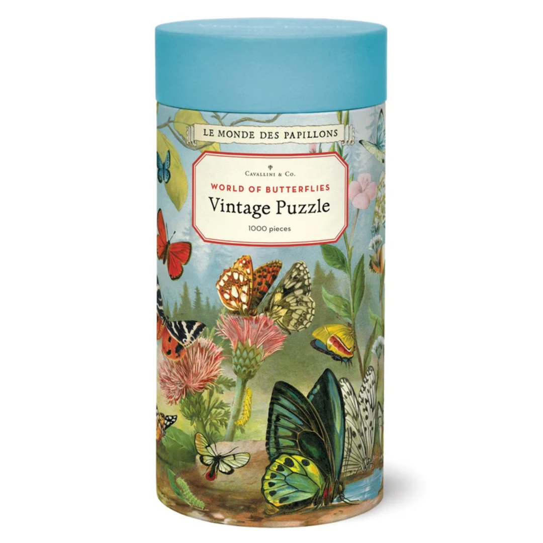 Cavallini & Co - Vintage Puzzle 1000 Pieces - World of Butterflies