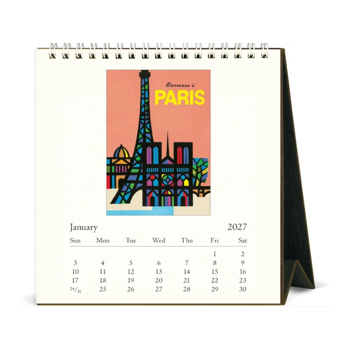 Cavallini & Co - 2027 Desk Calendar - Paris
