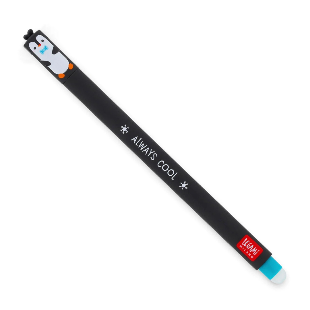 Legami - Erasable Gel Pen - Penguin - Turquoise
