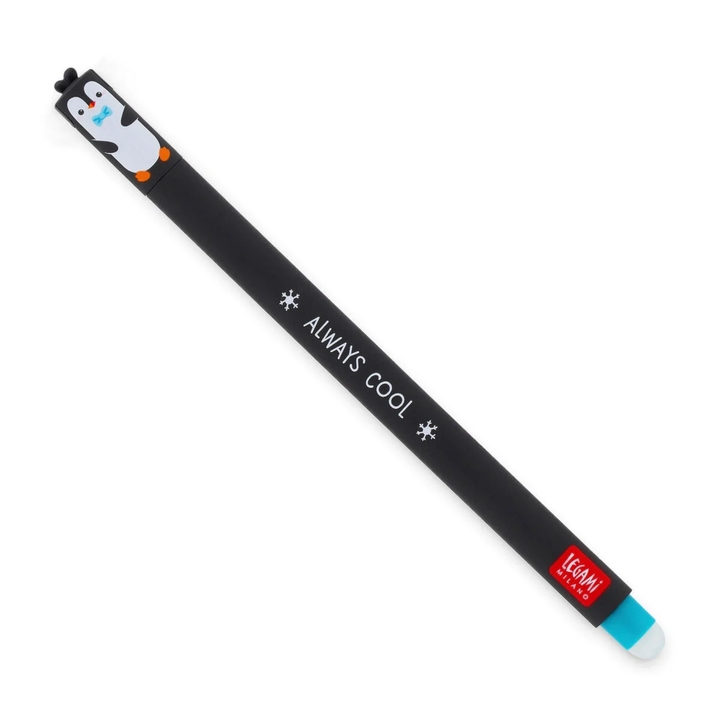 Legami - Erasable Gel Pen - Penguin - Turquoise