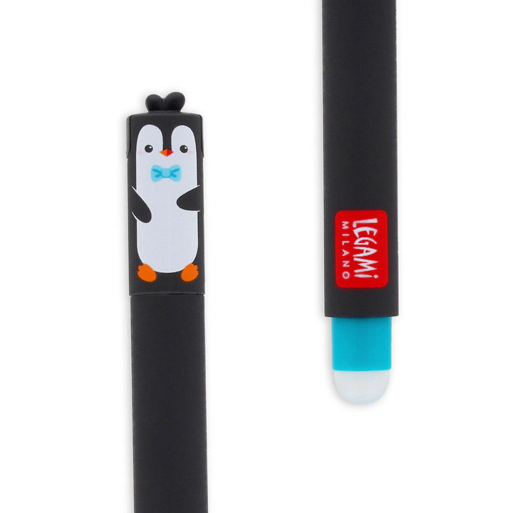 Legami - Erasable Gel Pen - Penguin - Turquoise
