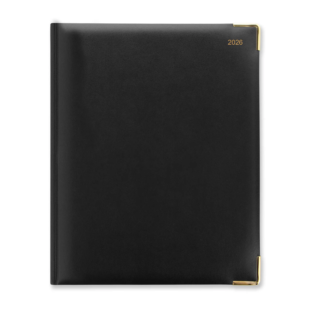 Letts of London - 2026 A4 Classic Quarto Planner - Vertical Week to View - Black (English)