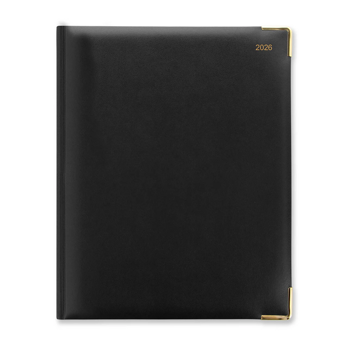 Letts of London - 2026 A4 Classic Quarto Planner - Vertical Week to View - Black (English)