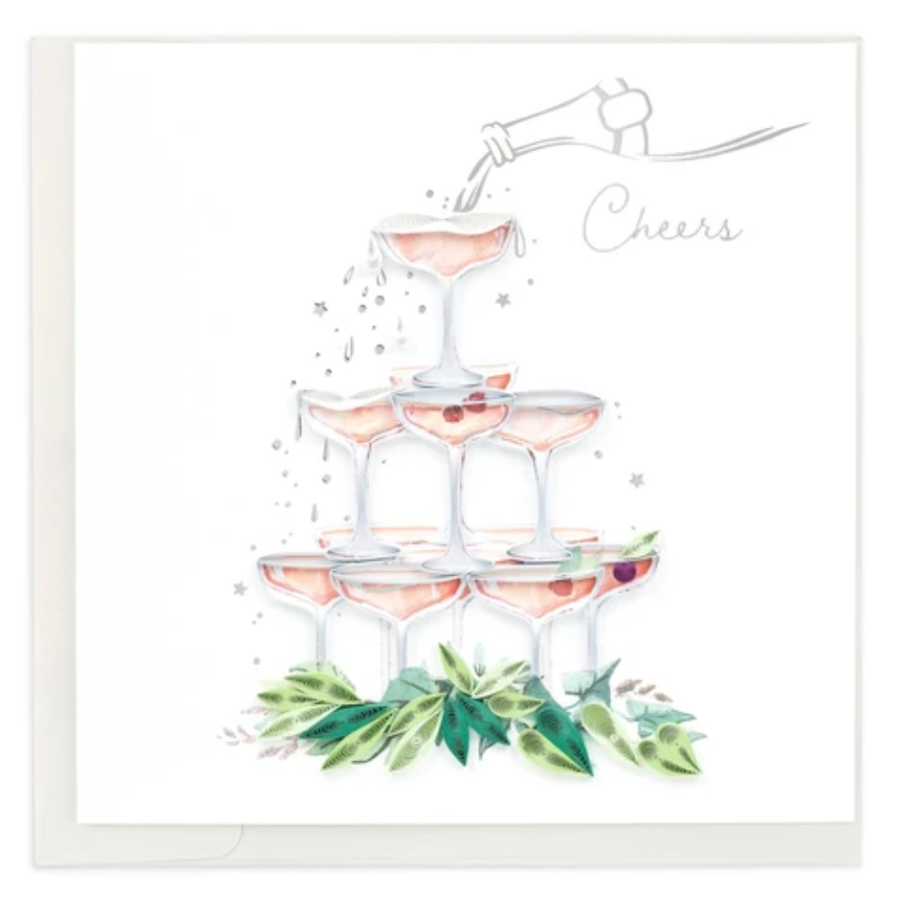 Quilling Card - Champagne Tower