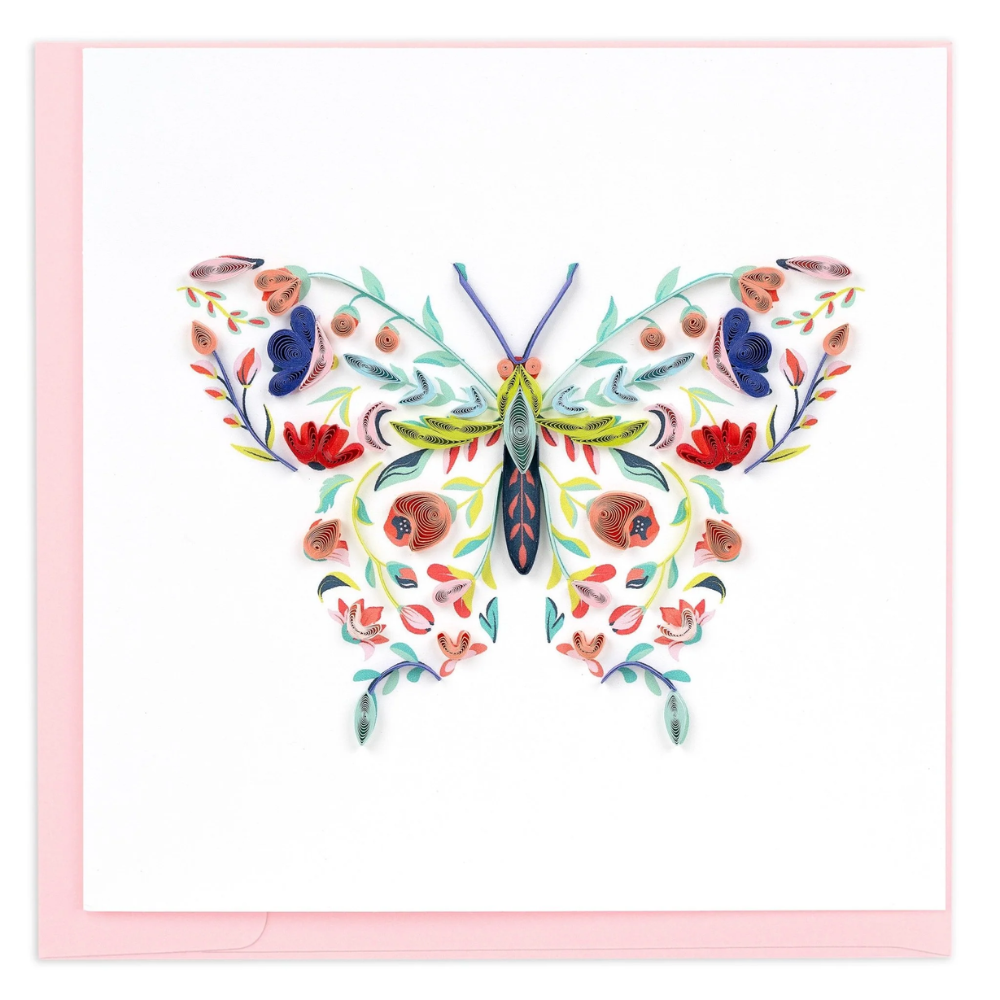 Quilling Card - Floral Butterfly