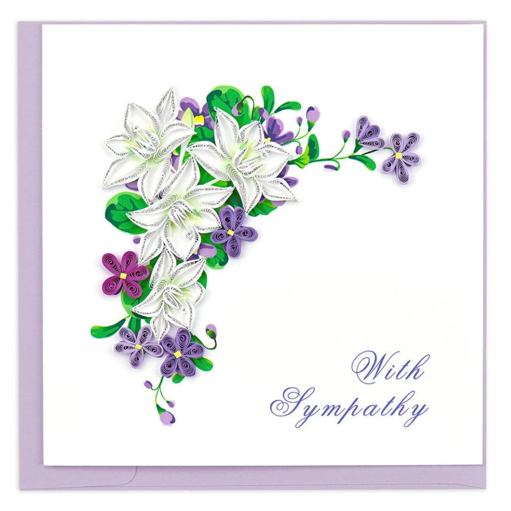 Quilling Card - Flower Sympathy