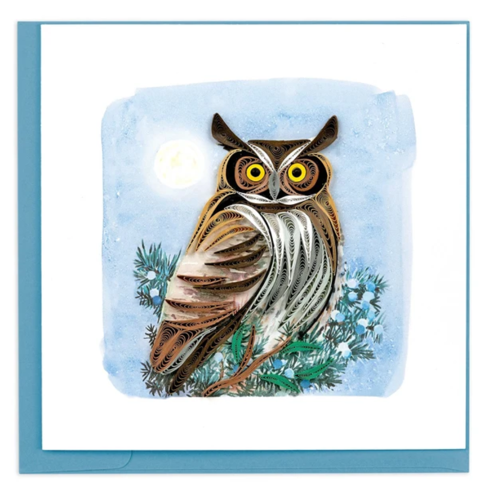 Quilling Card - Great Horned Owl