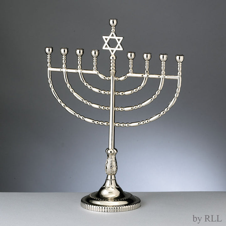 RITE LITE - MENORAH LARGE TRADITIONAL SILVERTONE