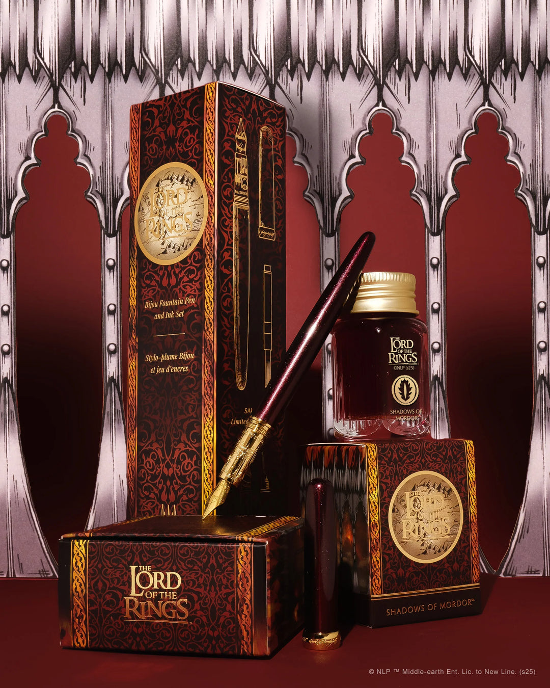 Ferris Wheel Press - Lord of the Rings Bijou Fountain Pen and Ink Set - Sauron