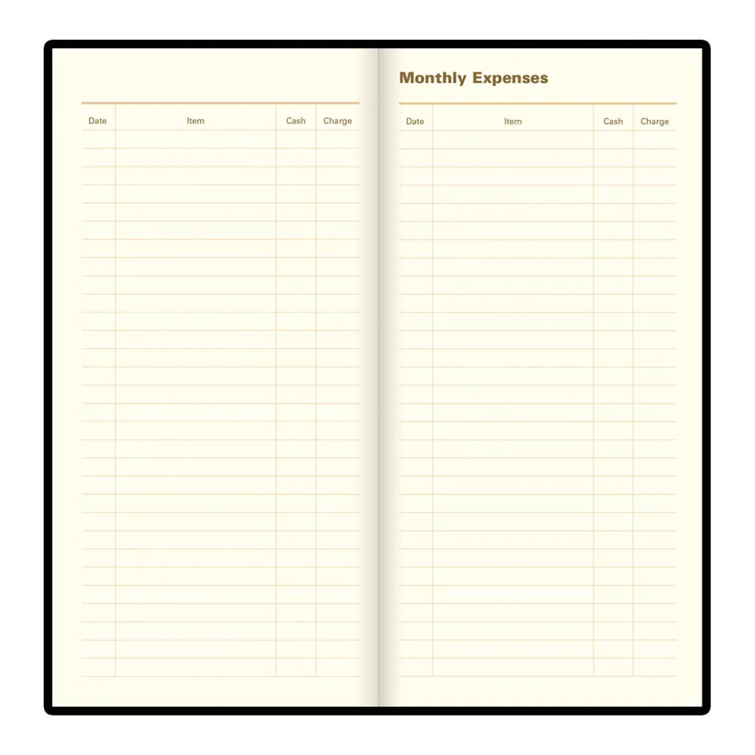 Letts of London - 2026 Signature Slim Planner  - Week to View - Black (English)