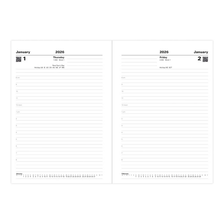 Letts of London - 2026 Standard A5 Planner - Day to Page - Red (English)