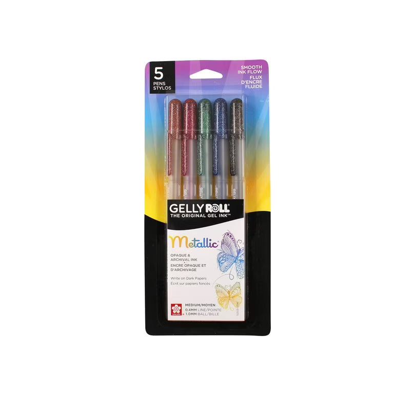 Sakura - Gelly Roll - Metallic Gel Pens - Pack of 5