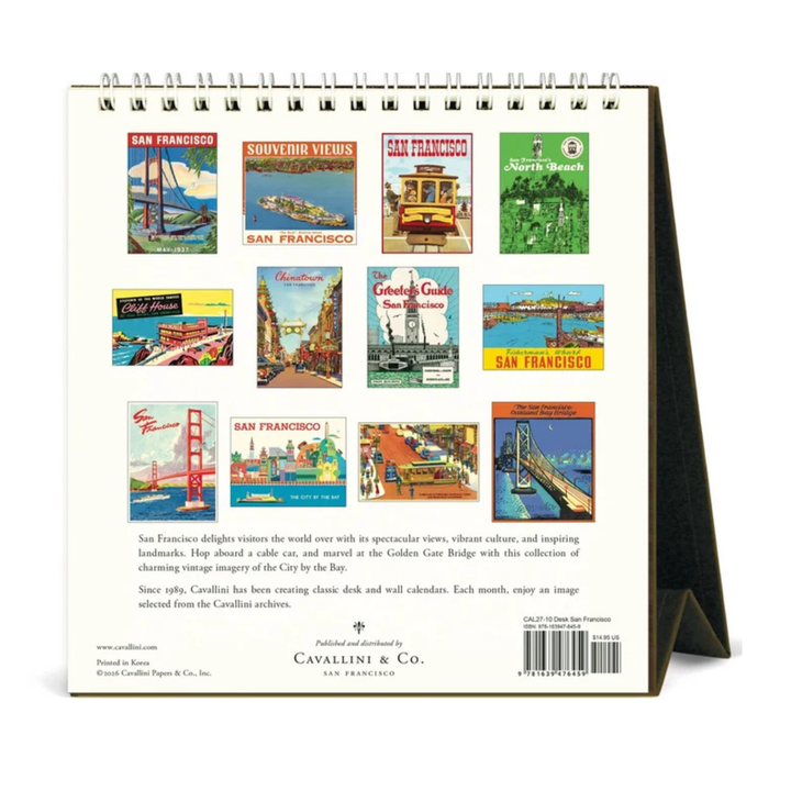 Cavallini & Co - 2027 Desk Calendar - San Francisco