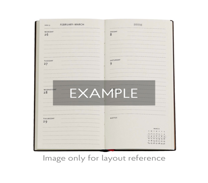 Paperblanks - 2026 Kara-ori Pink, Japanese Kimono, 12-Month Planner, Slim, Horizontal, Elastic Band, 160 Pg, 100 GSM