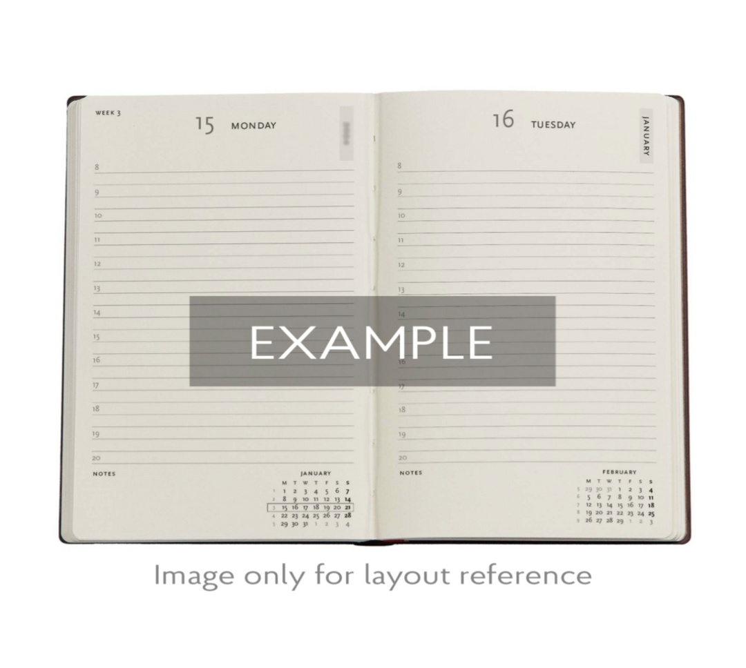 Paperblanks - 2026 Hafiz's Peacocks, Sangorski & Sutcliffe, 12-Month Planner, Mini, Day-at-a-Time, Elastic Band, 416 Pg, 80 GSM