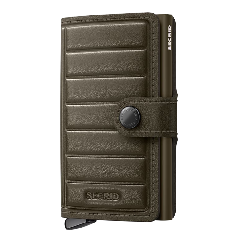 SECRID - Premium+ Miniwallet - Emboss Lines Cedar (Suitable for Metal Cards)