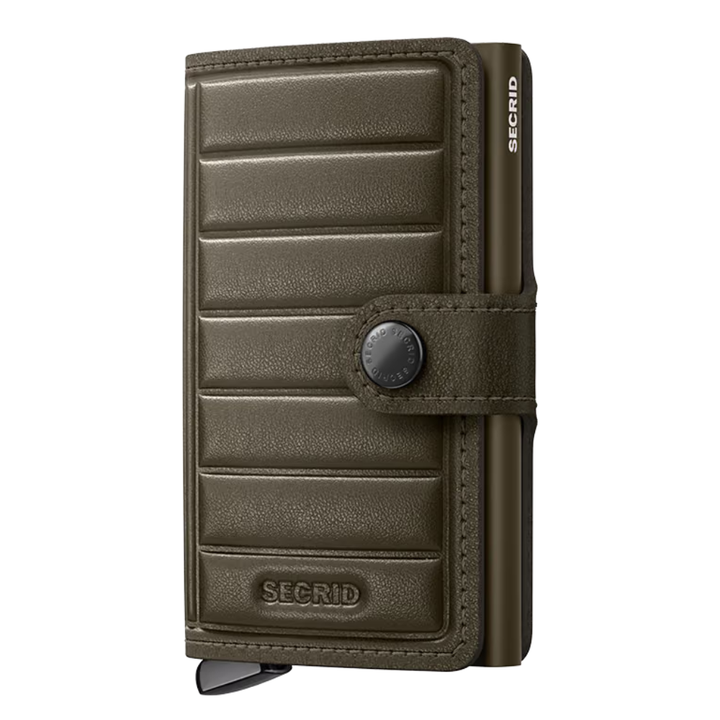 SECRID - Premium+ Miniwallet - Emboss Lines Cedar (Suitable for Metal Cards)