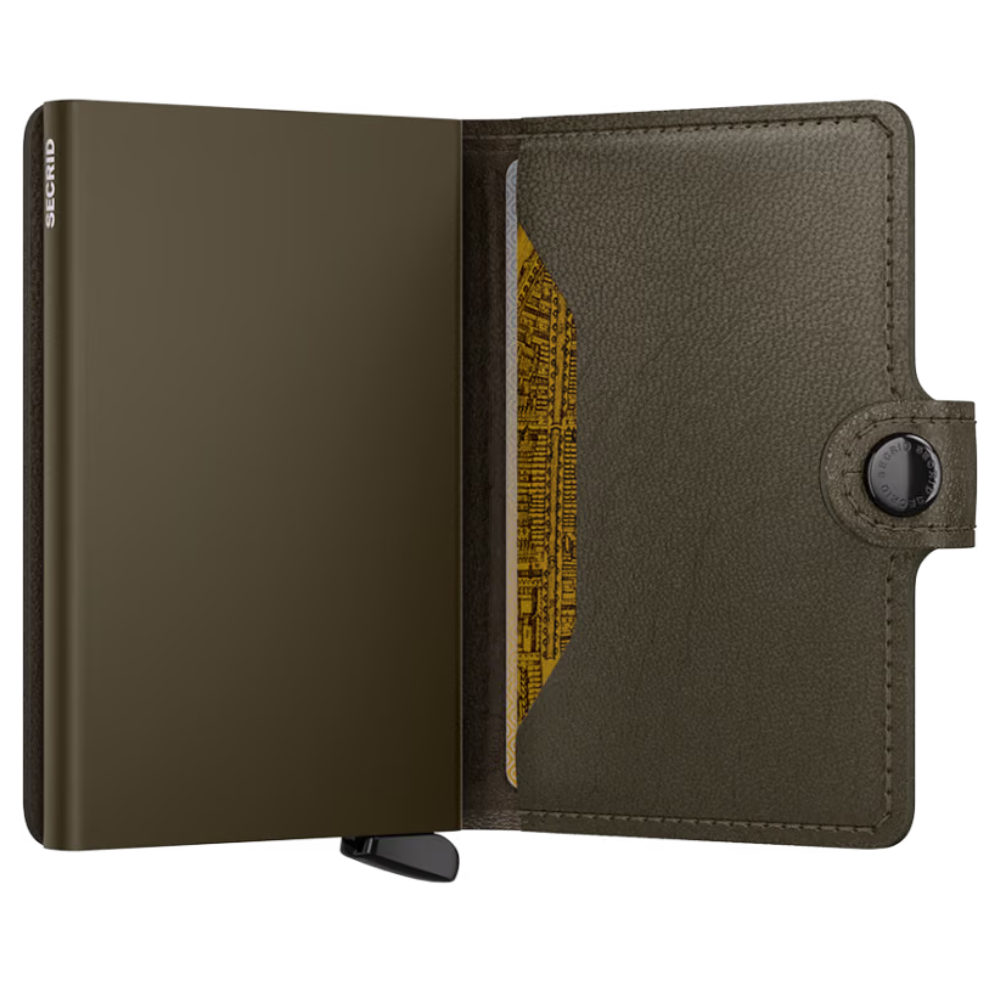 SECRID - Premium+ Miniwallet - Emboss Lines Cedar (Suitable for Metal Cards)