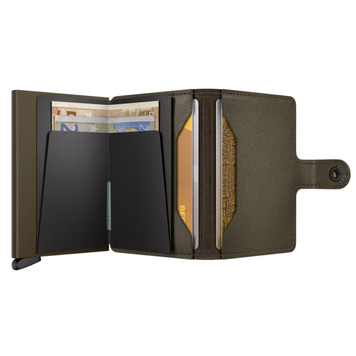 SECRID - Premium+ Miniwallet - Emboss Lines Cedar (Suitable for Metal Cards)