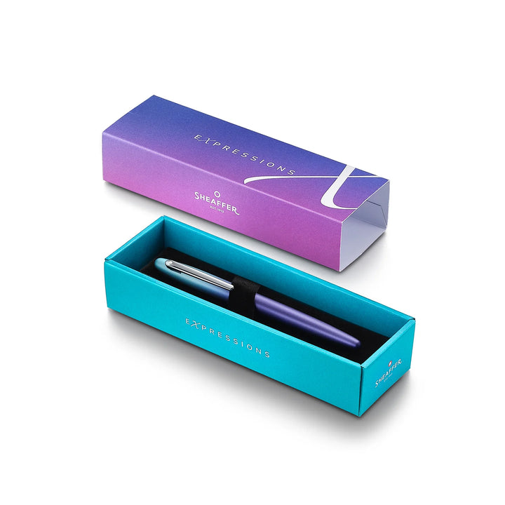 Sheaffer - VFM Rollerball Pen - Expressions - Pearlized Gradient Blue and Purple