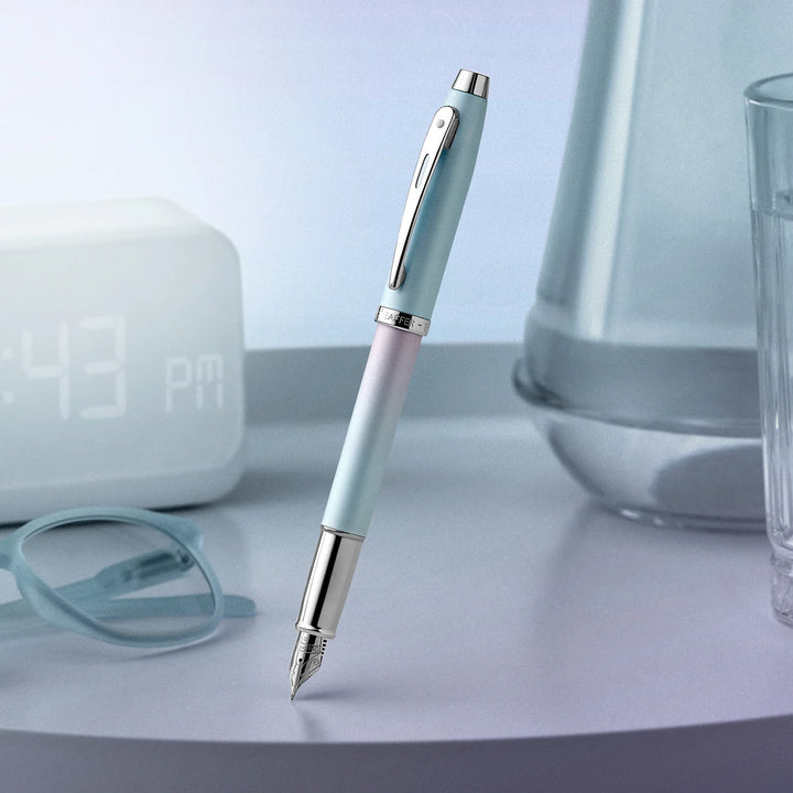 Sheaffer 100 Fountain Pen - Expressions - Pearlized Gradient Blue & Pink