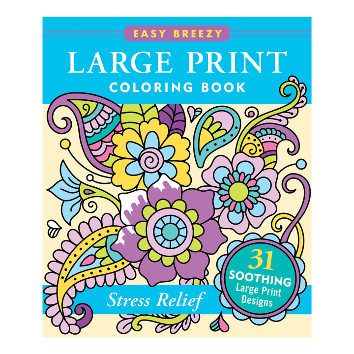 Peter Pauper Press - Large Print Coloring Book - Stress Relief