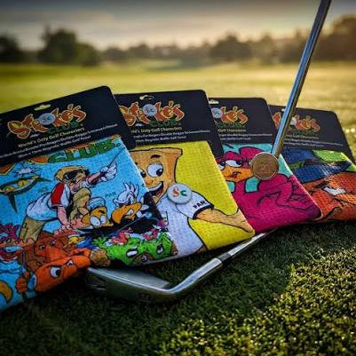 Stroke's Club - Magnetic Waffle Golf Towel (30 x 50cm)