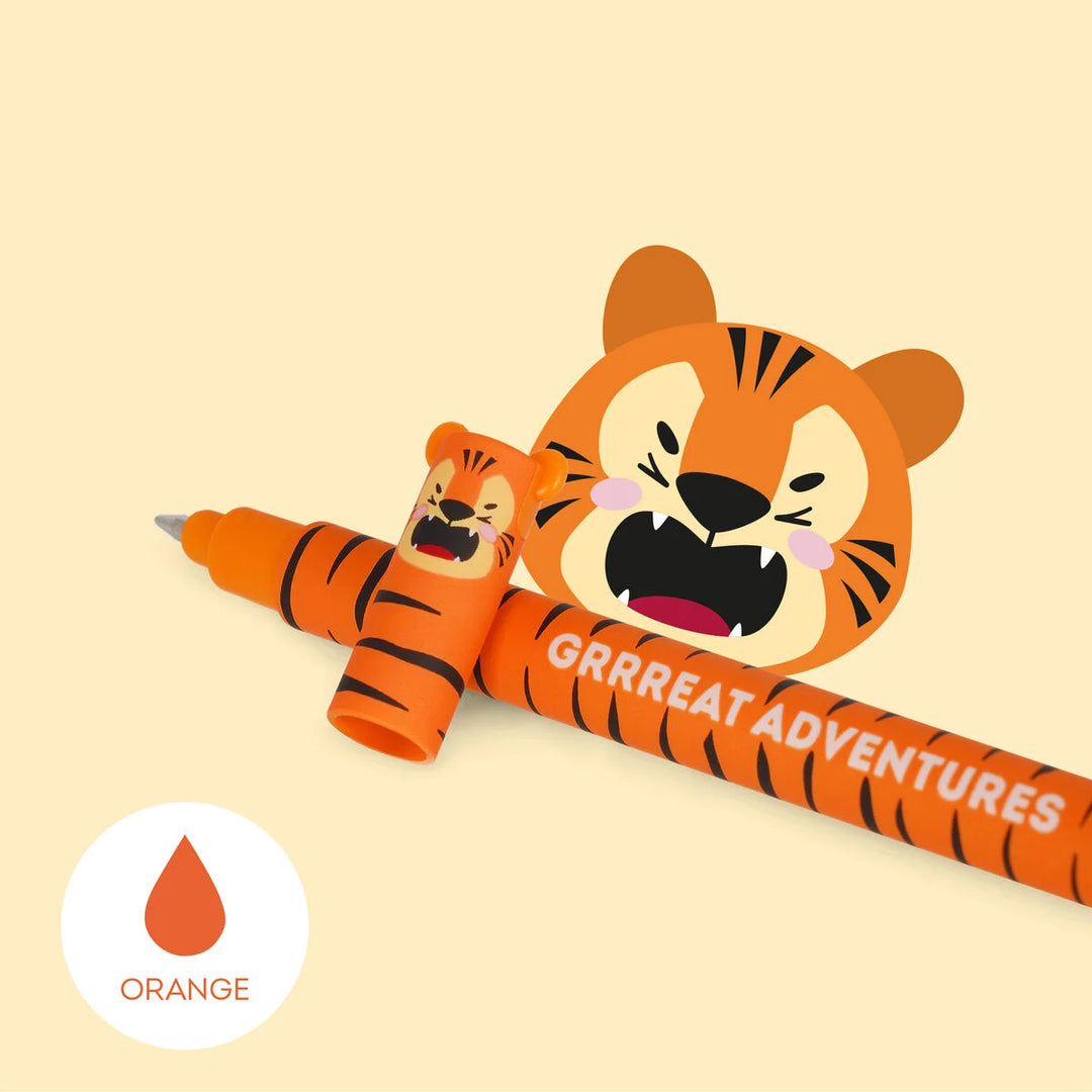 Legami - Erasable Gel Pen -Tiger - Orange Ink