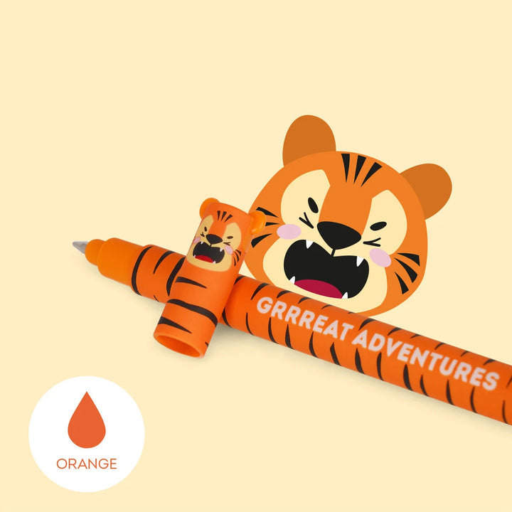 Legami - Erasable Gel Pen -Tiger - Orange Ink