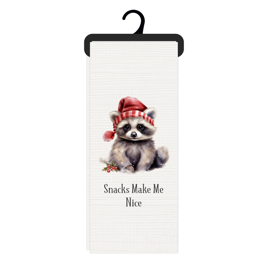 Bloomin Design House - Christmas Tea Towel - Racoon Tails