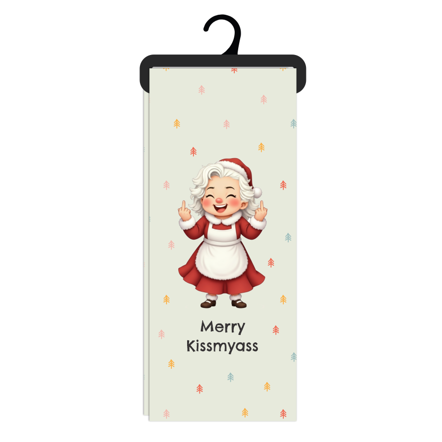 Bloomin Design House - Christmas Tea Towel - Merry KissmyAss