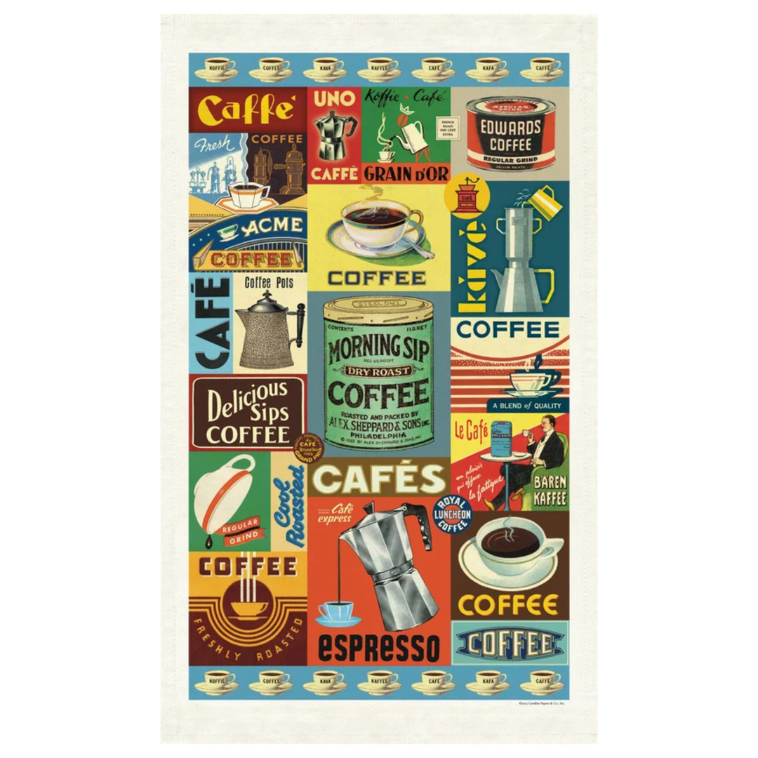 Cavallini & Co - Tea Towel - Coffee