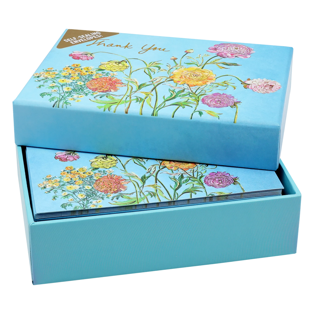 Peter Pauper Press - Thank You Boxed Note Cards - Garden Blooms