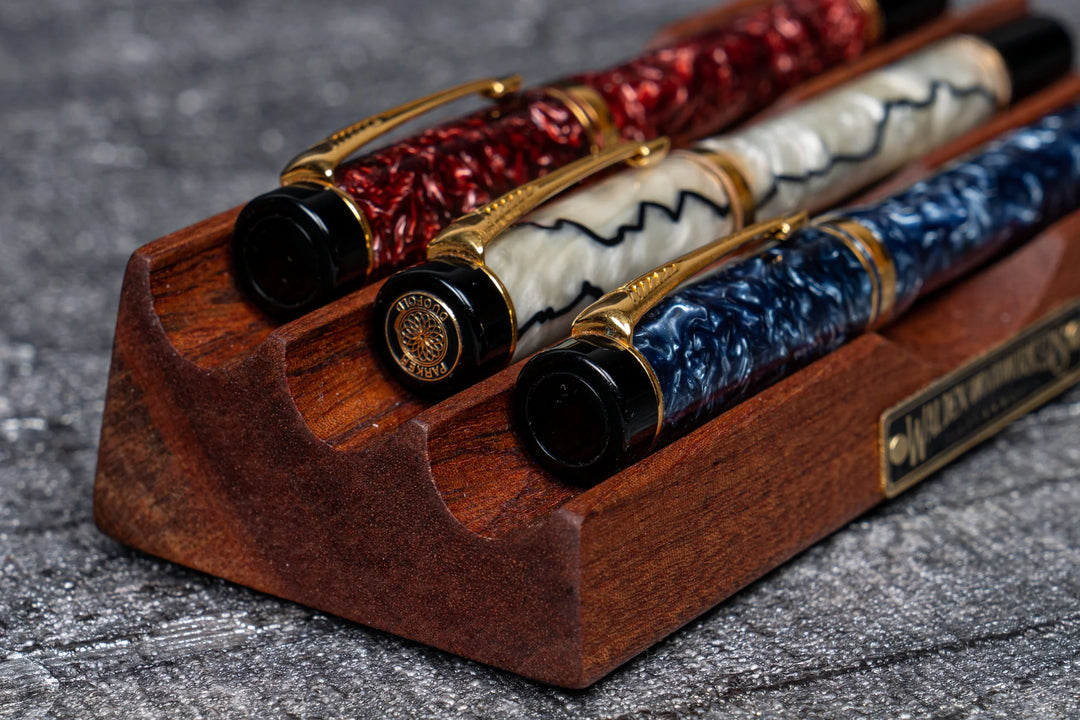 Galen Leather - The Pen Bed Wooden Fountain Pen Stand - Mahogany